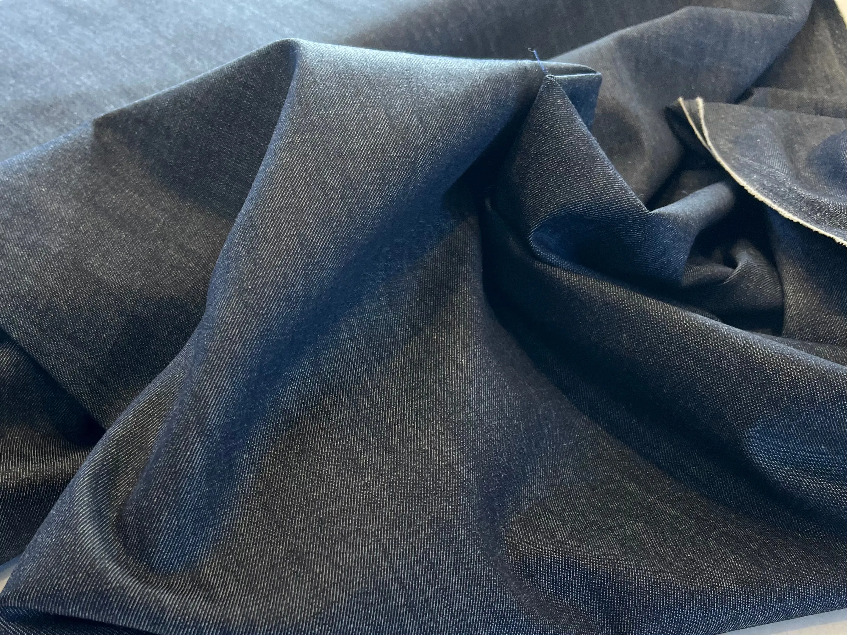 10 oz. Blue/Black  100% Cotton Denim.     1/4 Metre Price