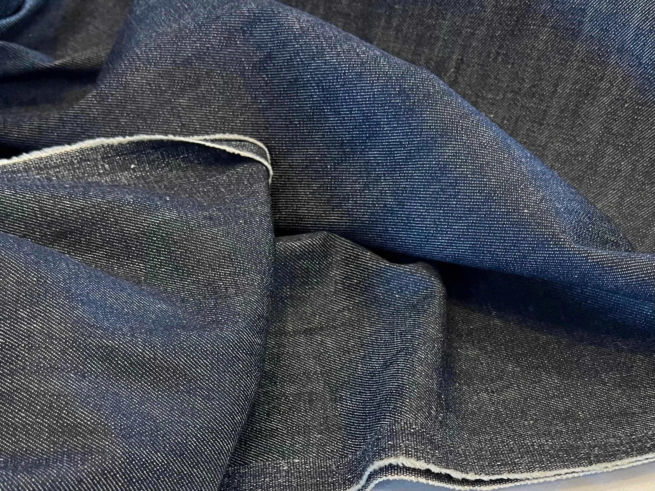 10 oz. Blue/Black  100% Cotton Denim.     1/4 Metre Price