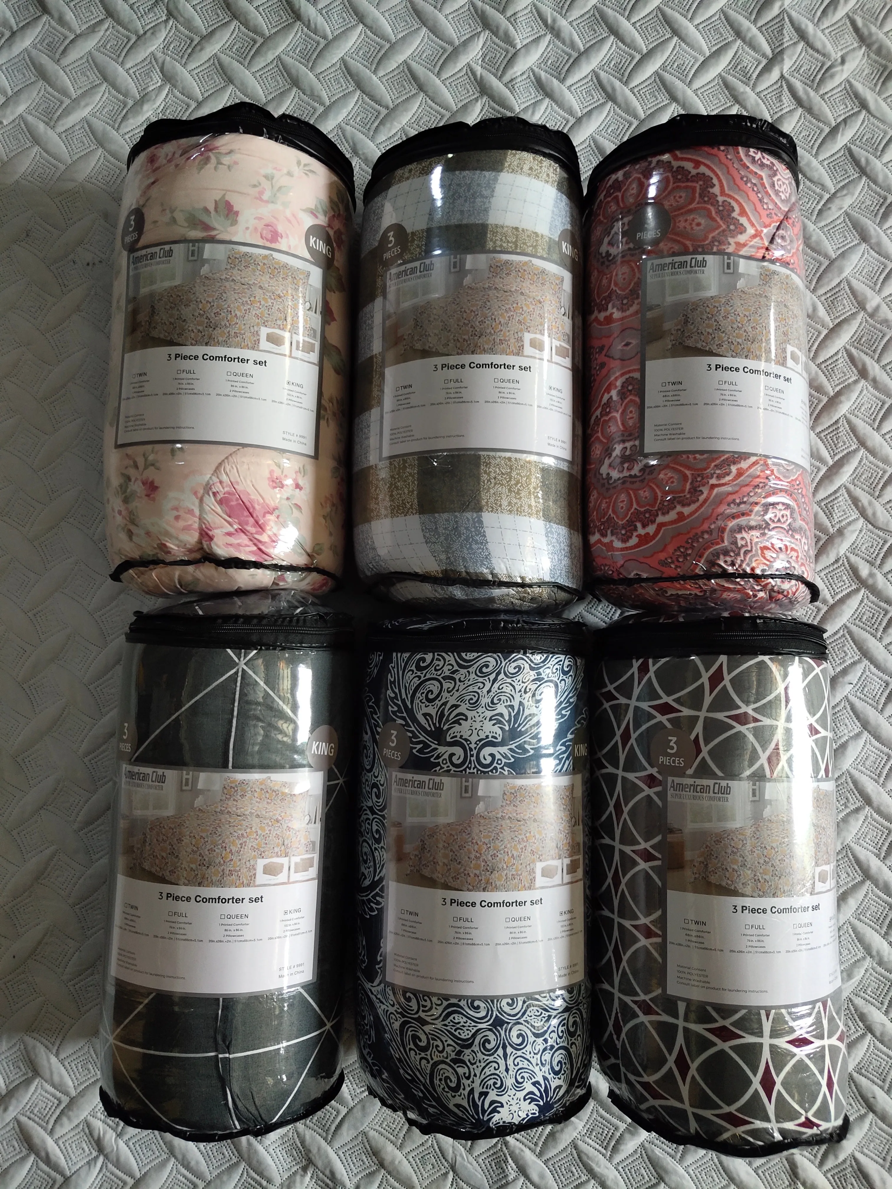 3Pc Full Size Comforter Sets
