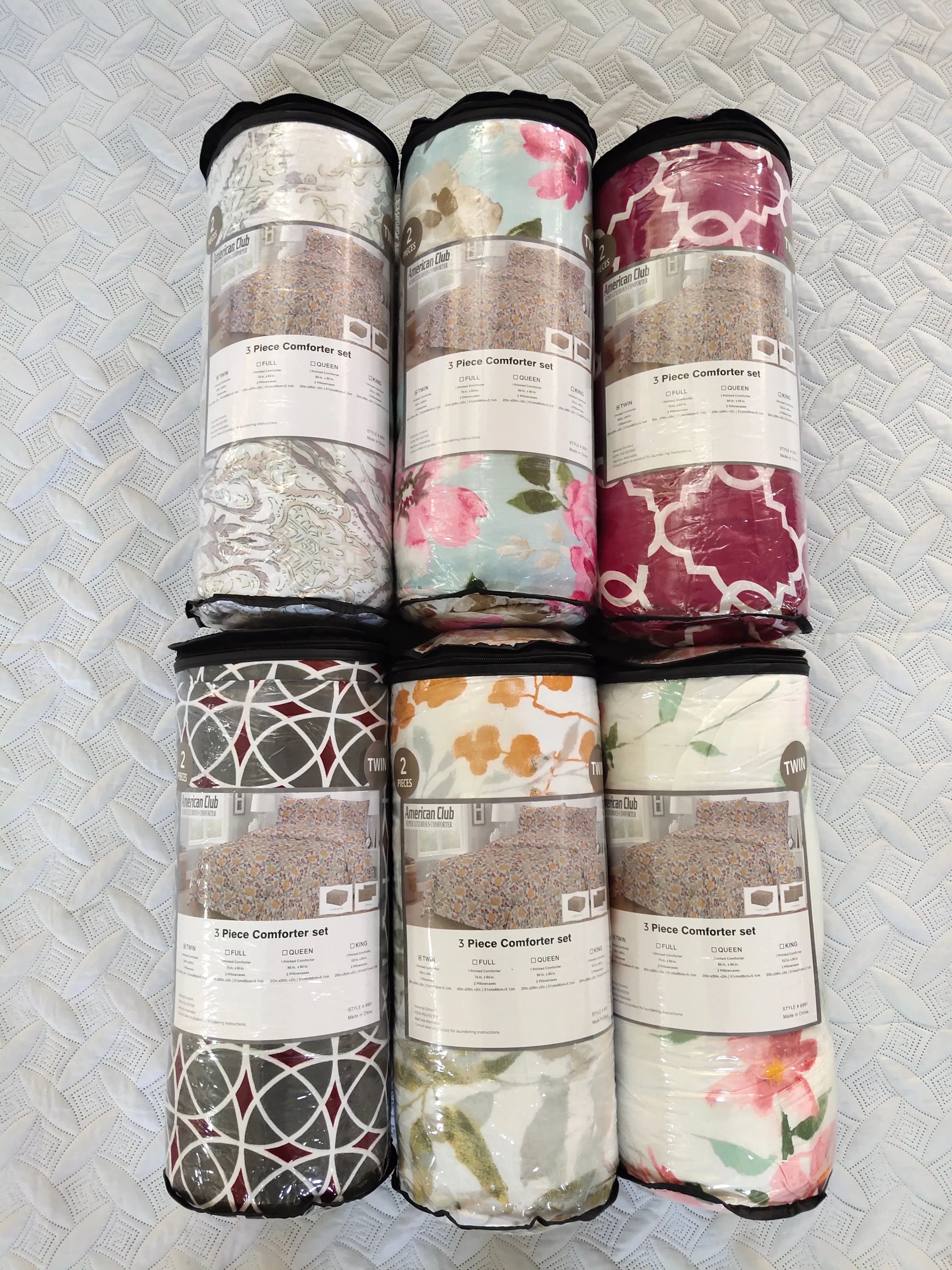 3Pc Full Size Comforter Sets