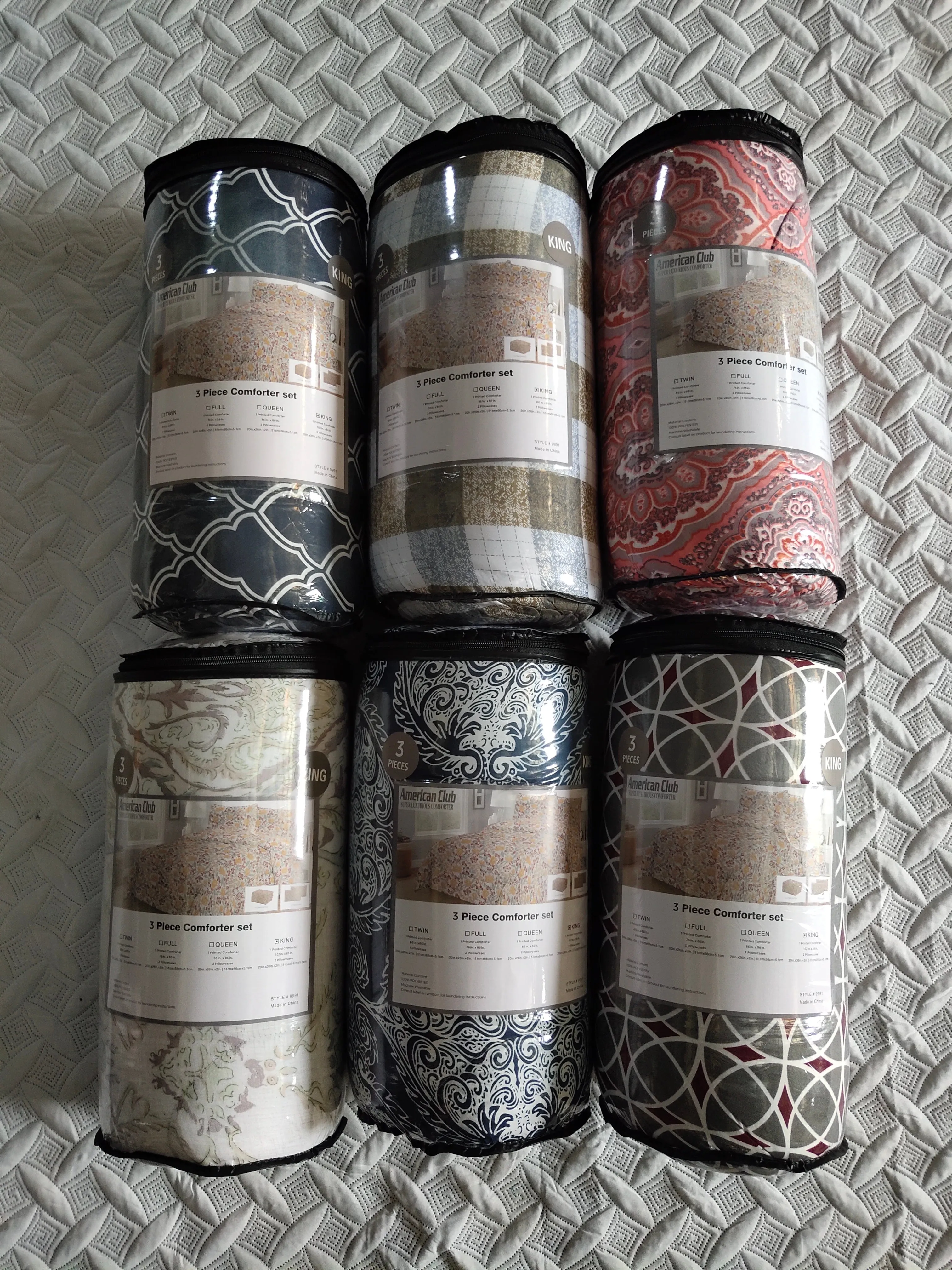 3Pc Full Size Comforter Sets