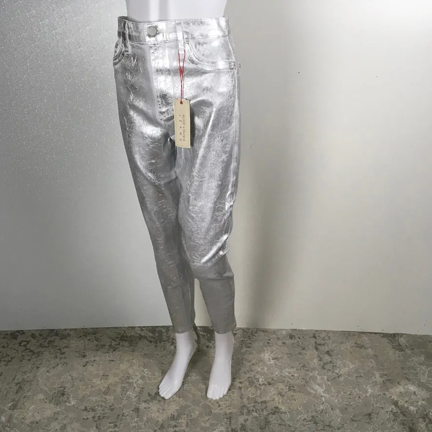 Alice   Olivia Metallic Skinny Trousers Fit Jeans