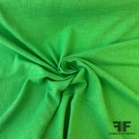 Basketweave Linen - Lime Green