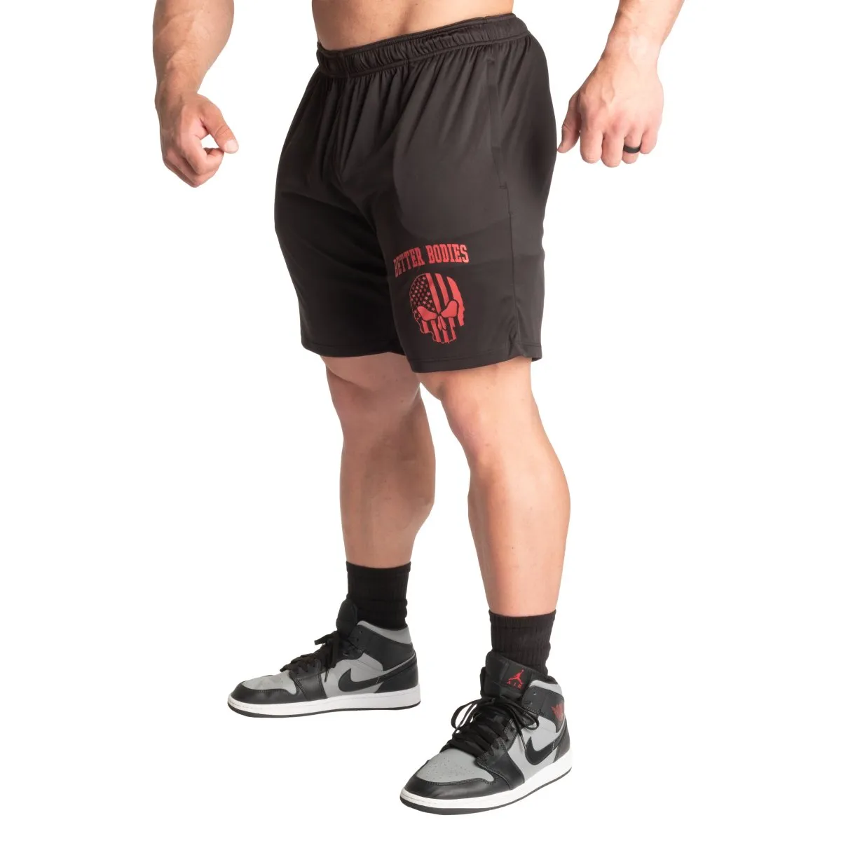 Better Bodies Skull Function Shorts - Black/Red