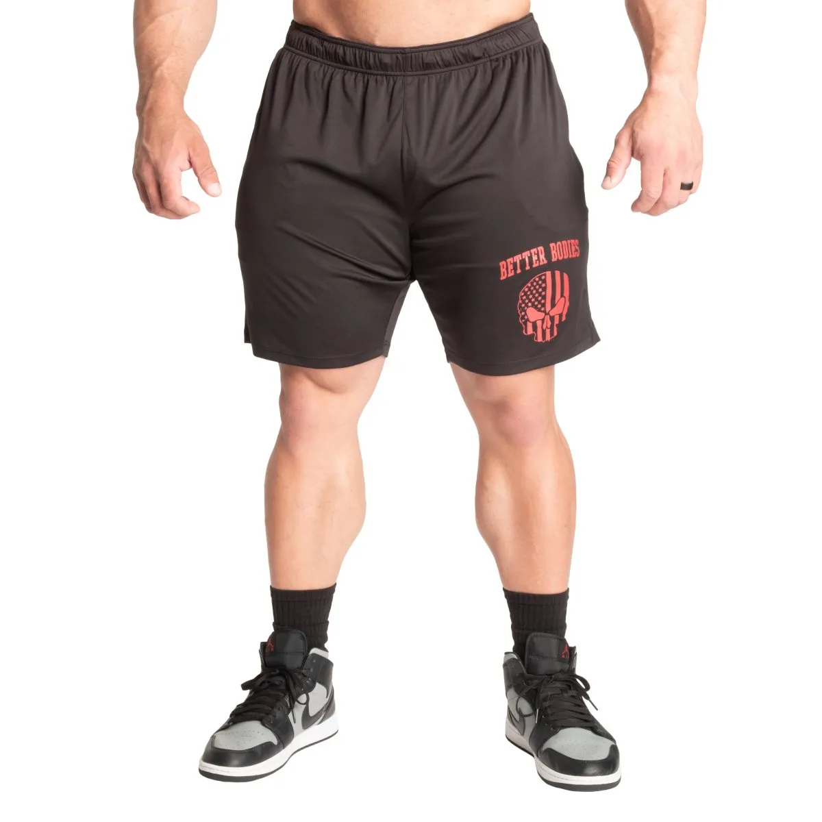 Better Bodies Skull Function Shorts - Black/Red