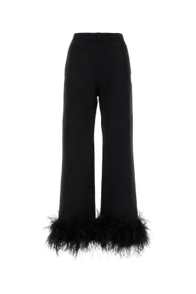 Black cotton joggers