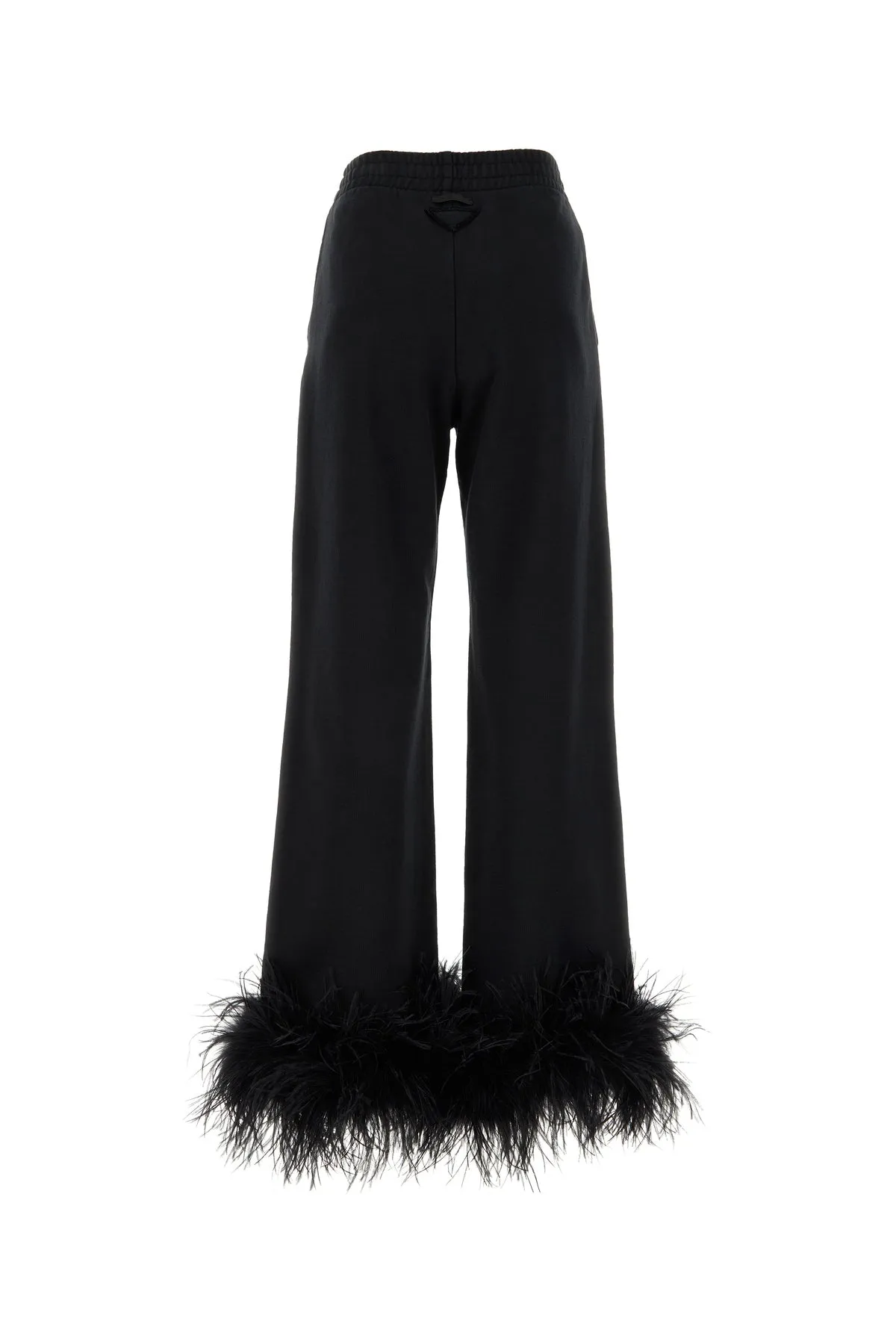 Black cotton joggers