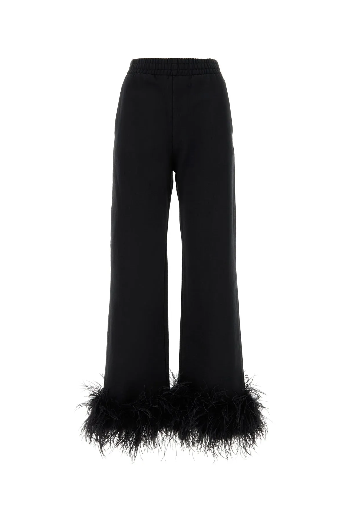 Black cotton joggers