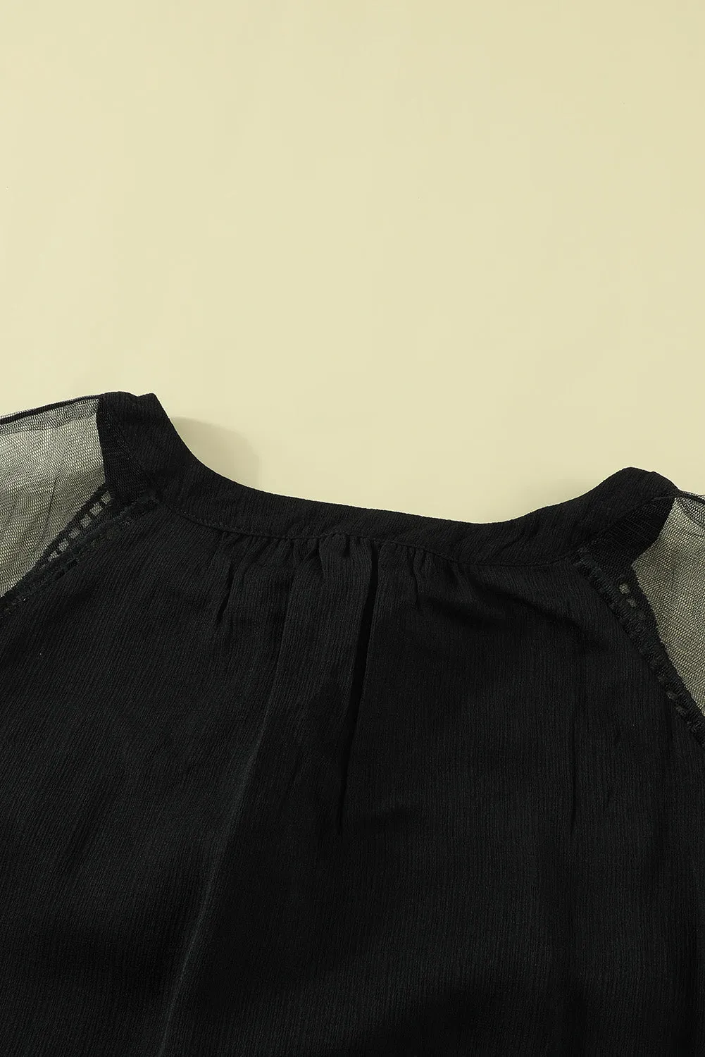 Black Formal Invitation Lace Blouse