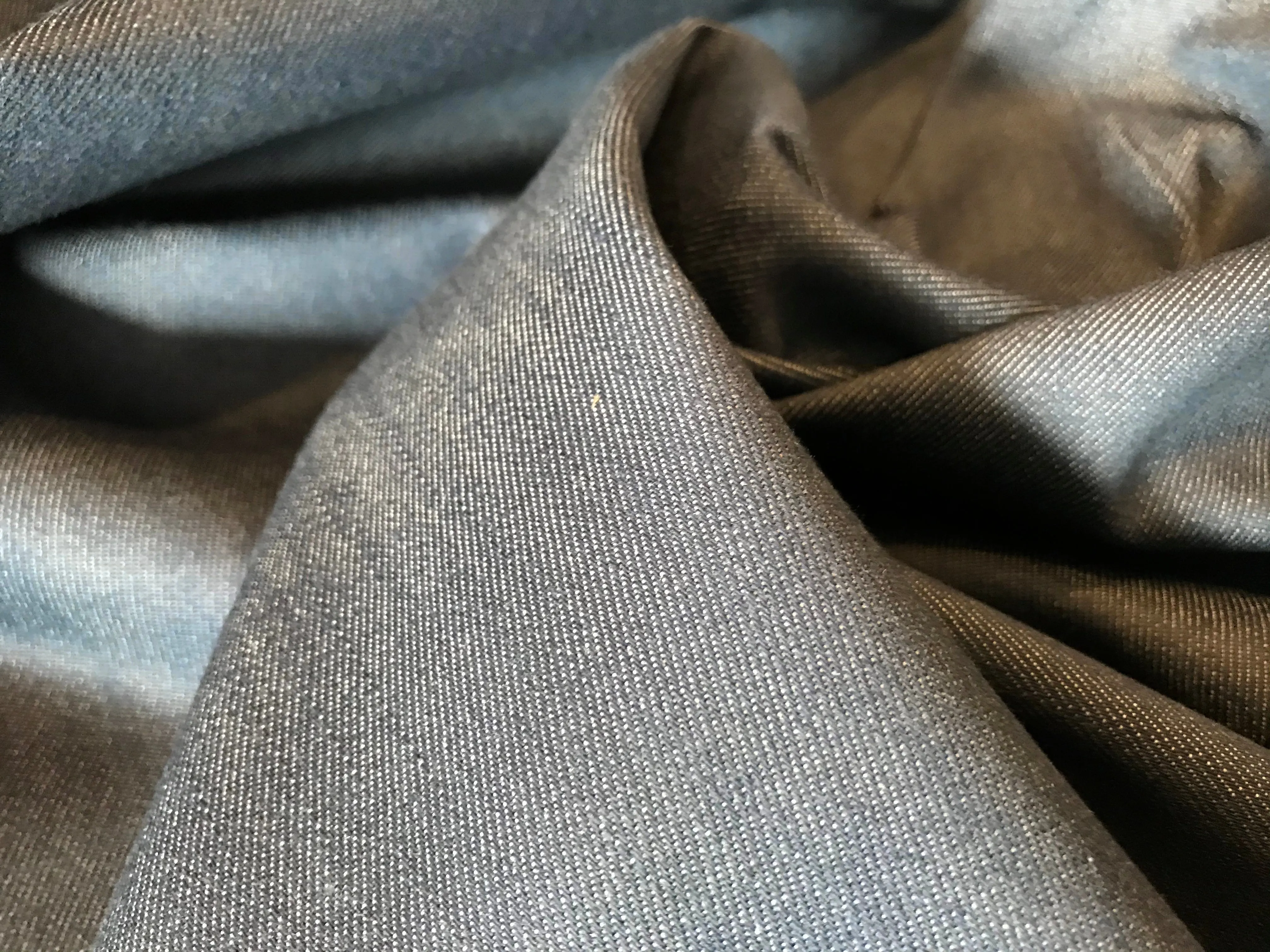 Blue /Grey Repreve Denim 68% Cotton 30% Recycled Bottles 2% Lycra