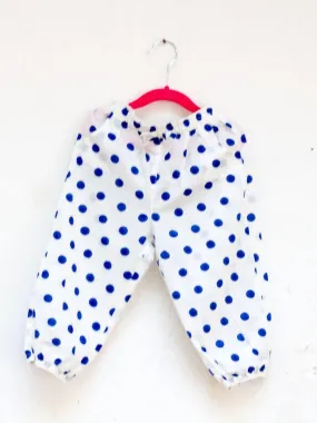 Blue Polka Organic Cotton Comfort Pants