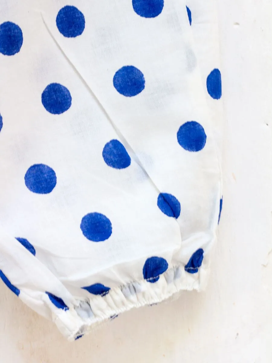 Blue Polka Organic Cotton Comfort Pants