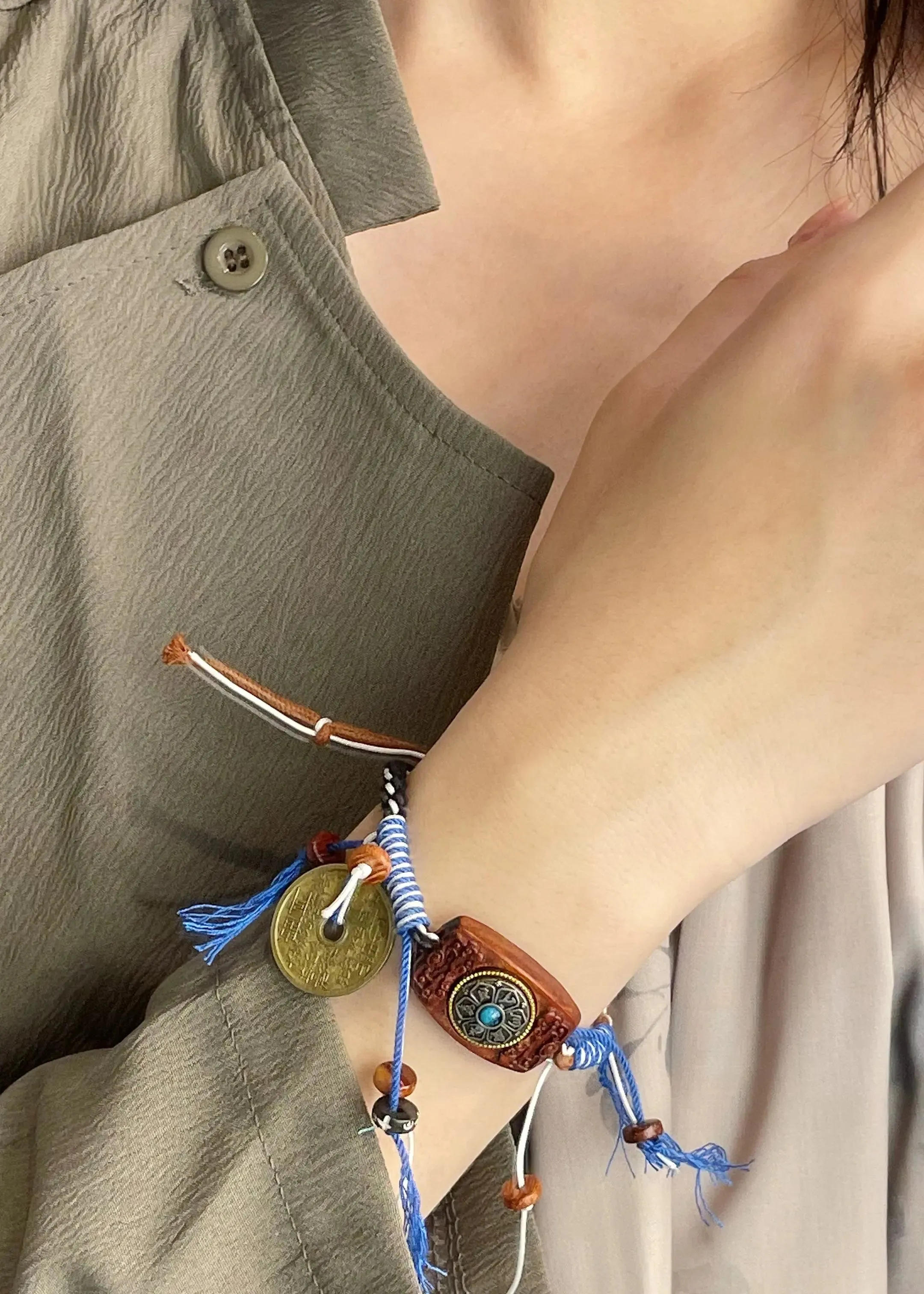 Bohemian Rosewood Rotary Woven Bracelet ML1319