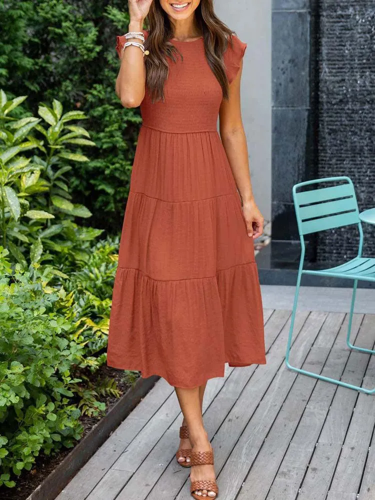 Boho Chic Flying Sleeve Maxi Dress