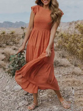 Boho Chic Flying Sleeve Maxi Dress