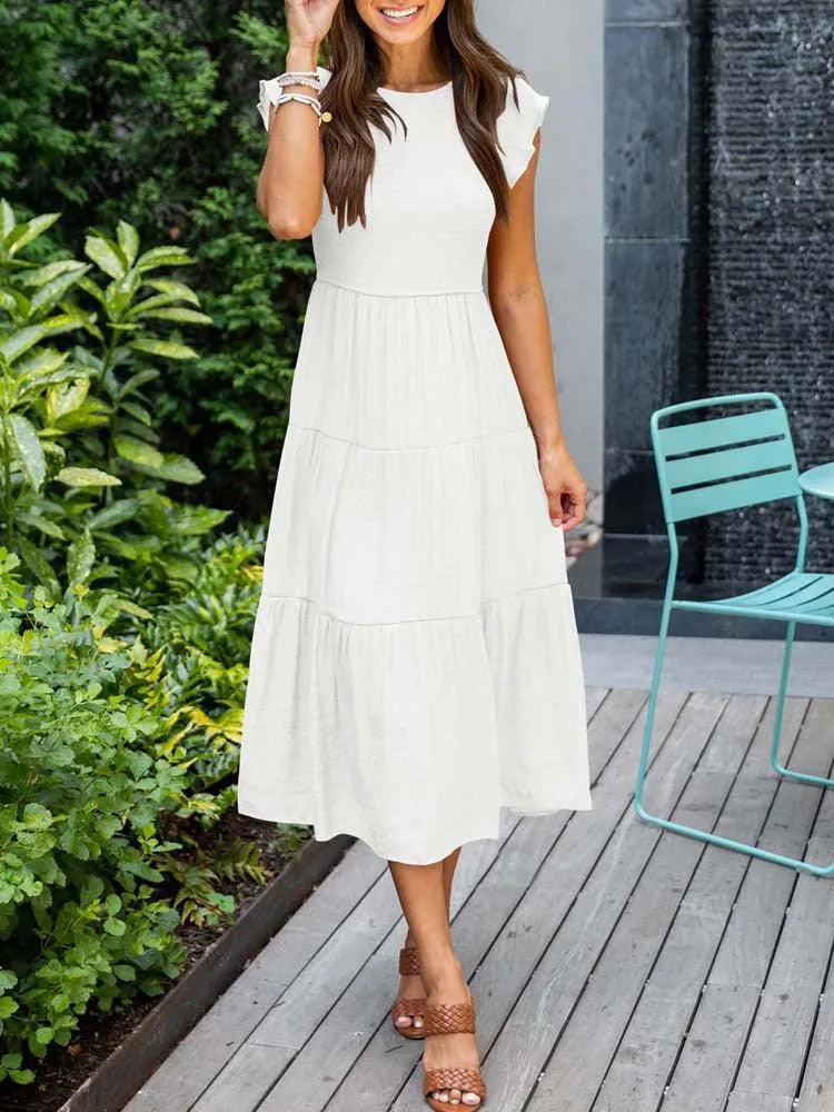 Boho Chic Flying Sleeve Maxi Dress