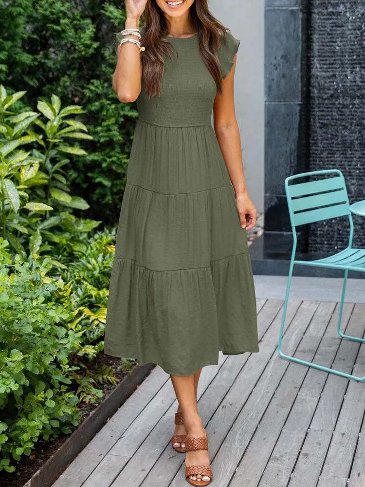Boho Chic Flying Sleeve Maxi Dress