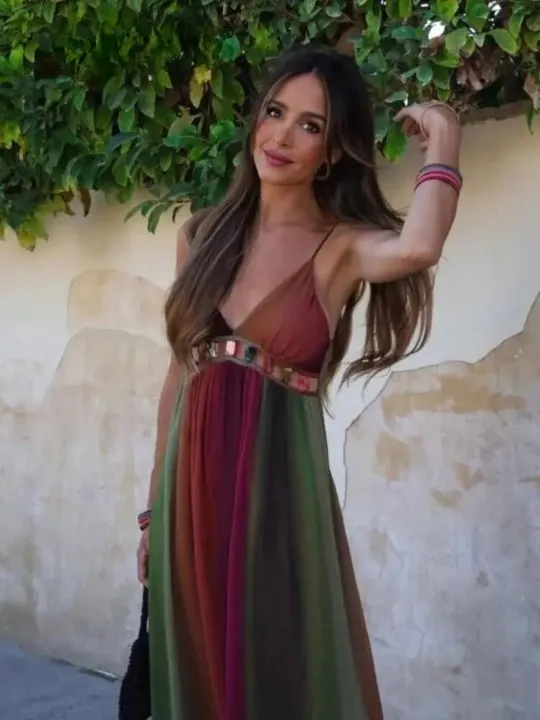 Boho Chic Multicolour Maxi Dress