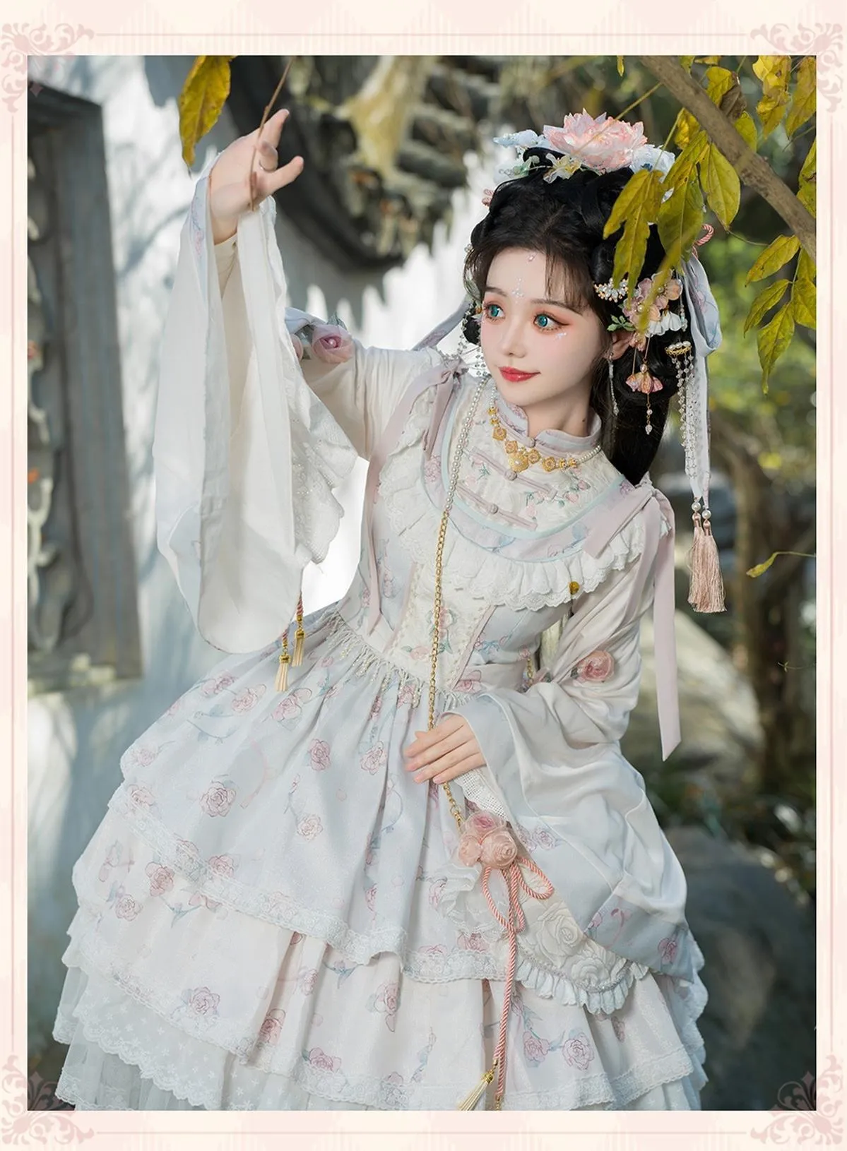 Bramble Rose~Exquisite Luo Shen~Qi Lolita OP Dress Chinese Style Lolita JSK