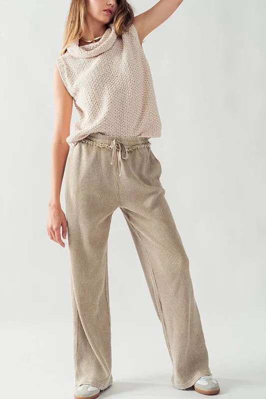 BRAY COZY COMFORT PANTS: TAUPE