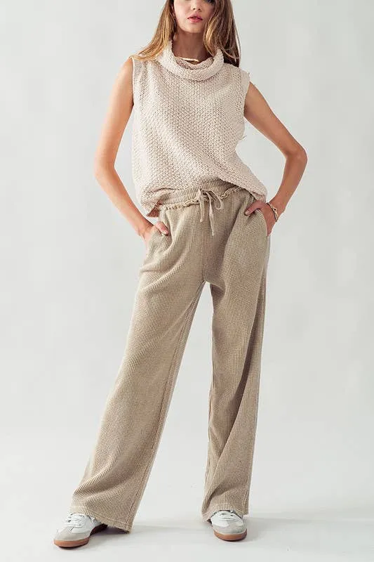 BRAY COZY COMFORT PANTS: TAUPE