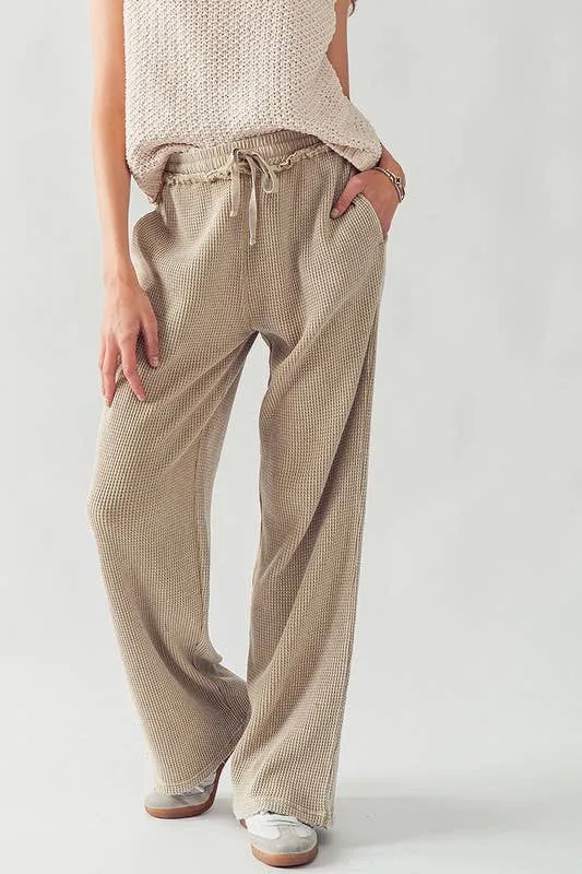 BRAY COZY COMFORT PANTS: TAUPE