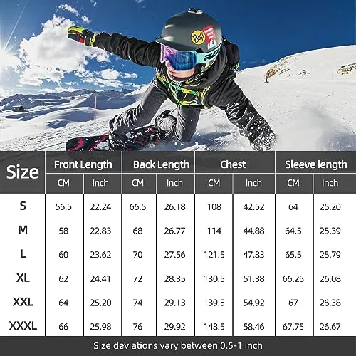 CAMEL CROWN Women's Ski Jacket Thicken Winter Snow Coat Warm Fleece Mountain Waterproof Female Jacket Hooded Windbreaker Grey L