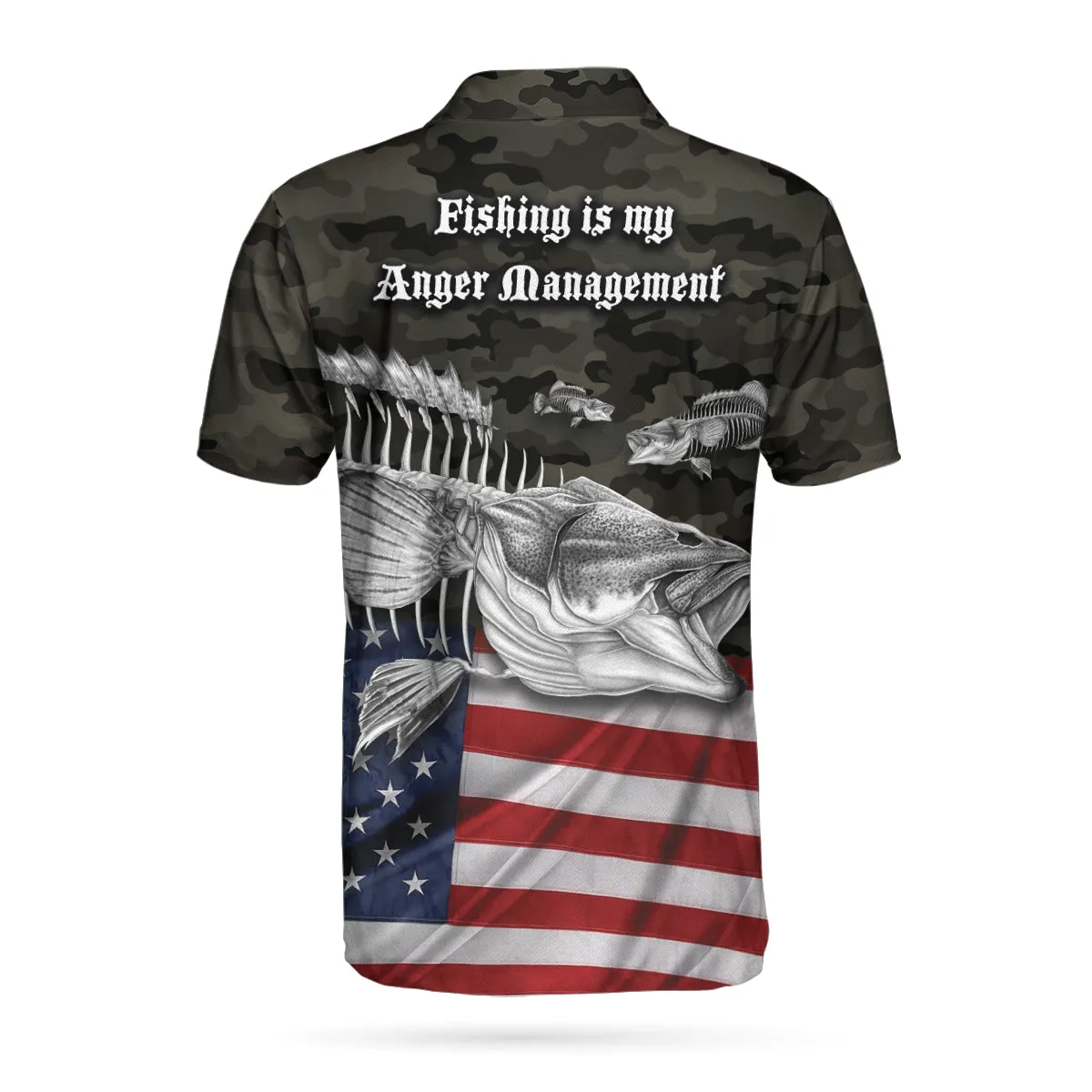 Camouflage American Flag Fishing Men Polo Shirt, Fishing Is My Anger Management Polo Shirt, Weekend Hooker Fishing Shirt For Men, Gift For Fishing Lovers