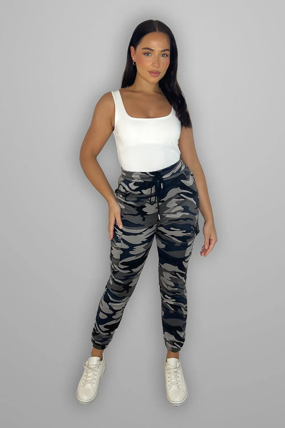 Camouflage Print Cargo Joggers