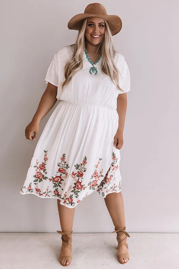 Caribbean Bliss Embroidered Midi Curves