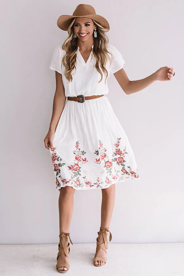 Caribbean Bliss Embroidered Midi