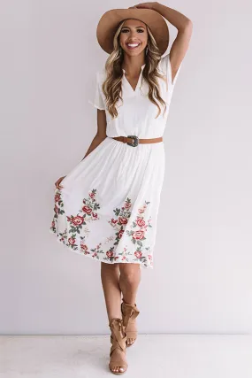 Caribbean Bliss Embroidered Midi