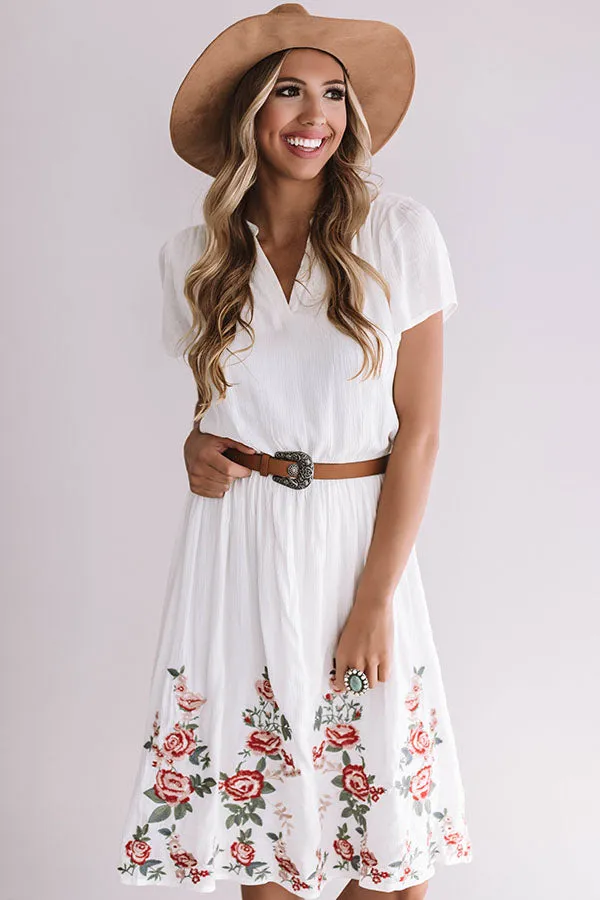 Caribbean Bliss Embroidered Midi