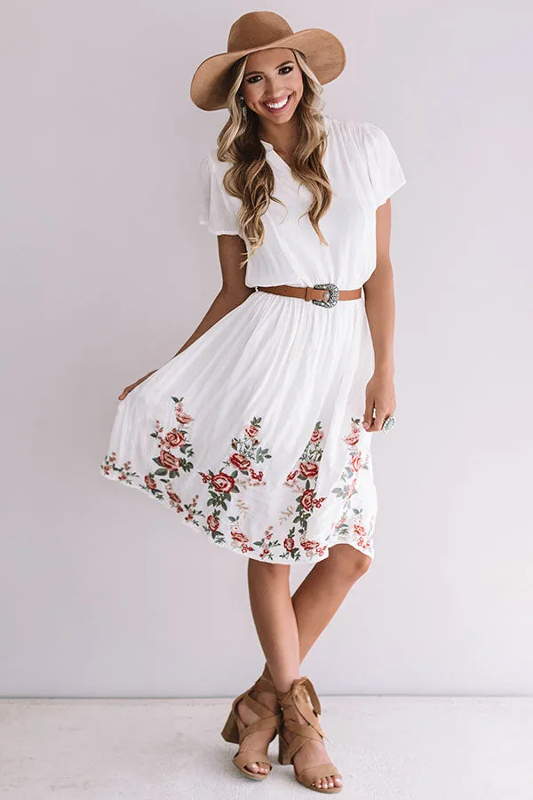 Caribbean Bliss Embroidered Midi