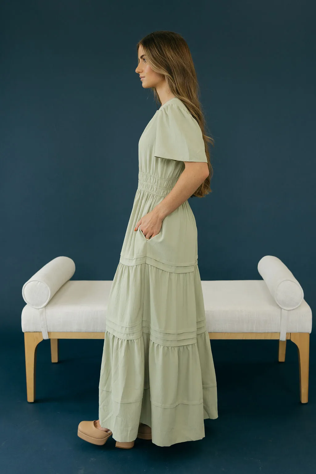 Caribbean Dress-Sage