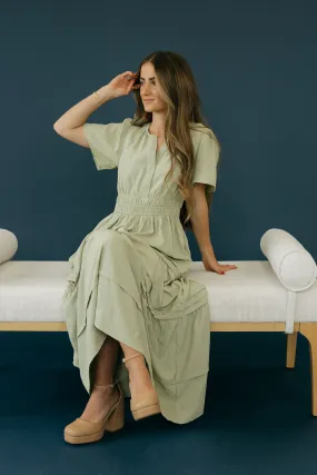 Caribbean Dress-Sage