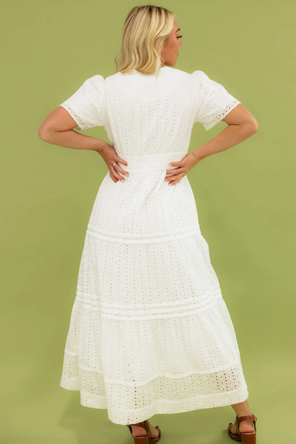 Caribbean Dress-White Eyelet