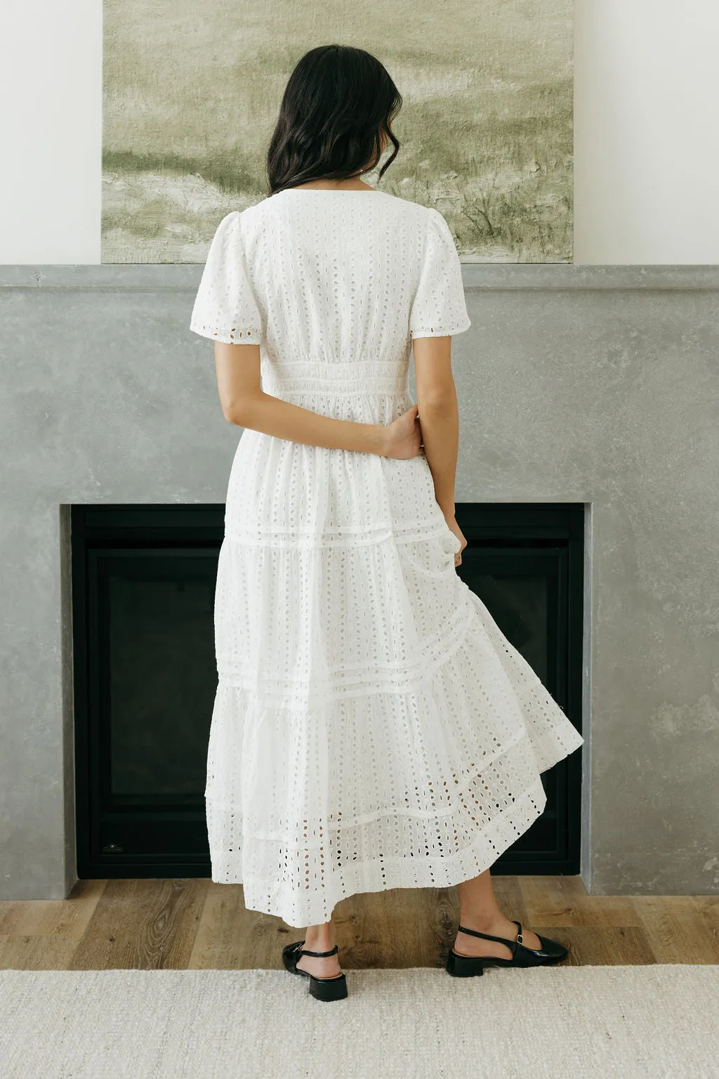 Caribbean Dress-White Eyelet