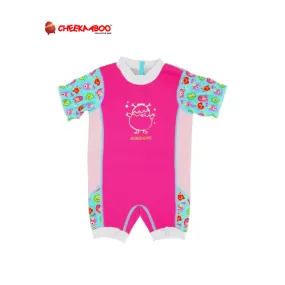 Cheekaaboo Chittybabes Baby Thermal Swimsuit UPF50  Pink Monster
