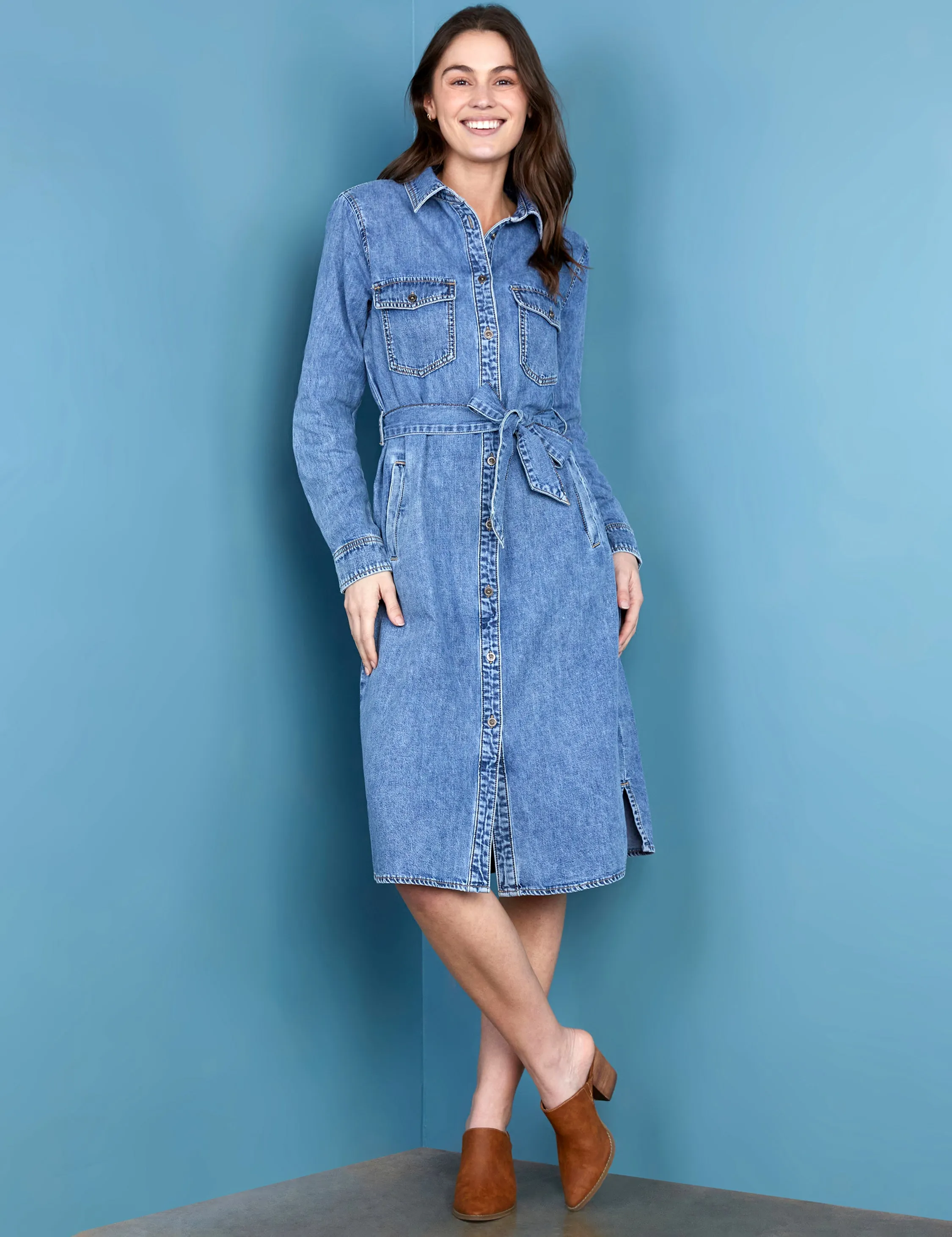 Chloe Denim Shirtdress