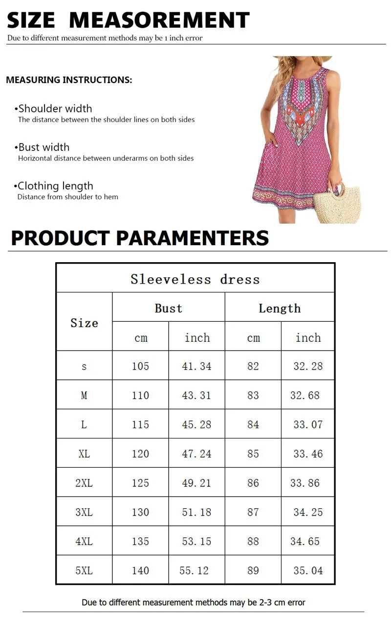 Clementine - Colorful Bohemian Midi Dress for Plus Size Women
