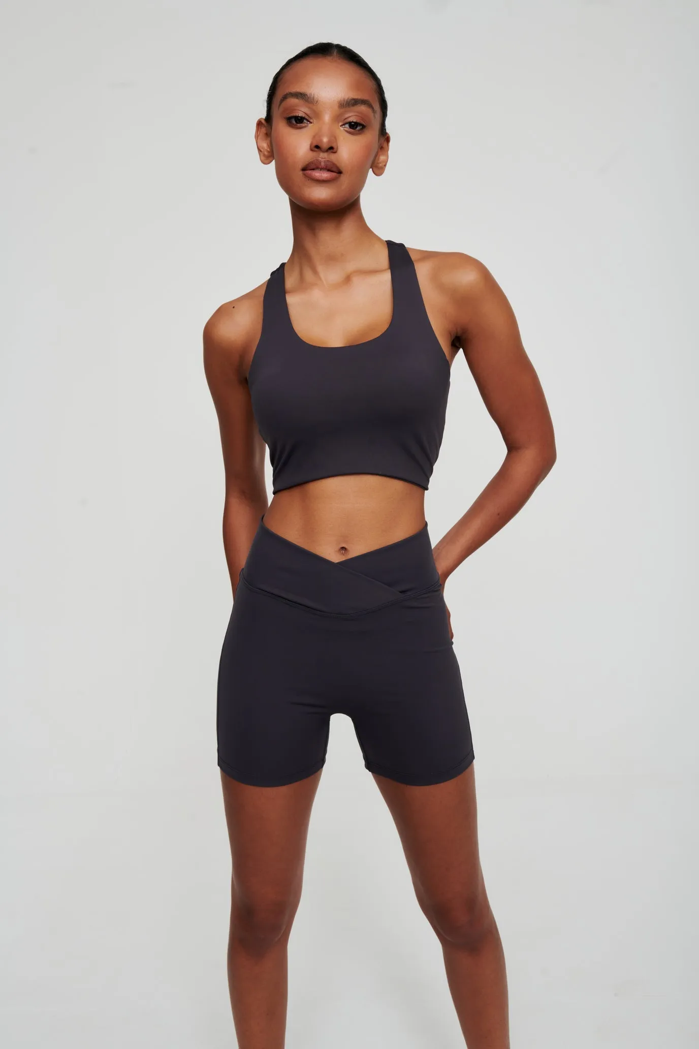 Coal Grey Athletic Bra