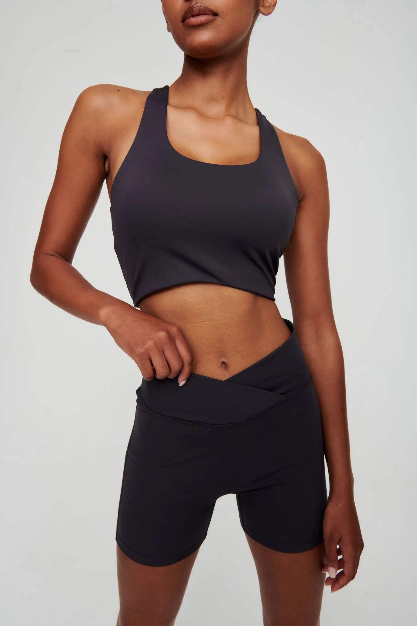 Coal Grey Athletic Bra