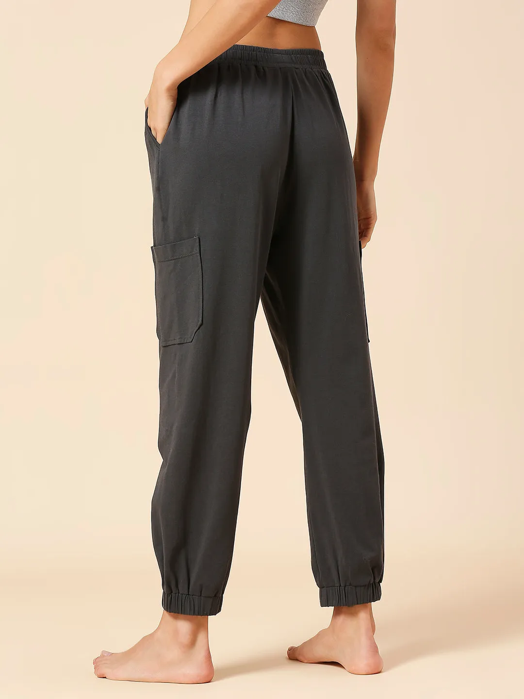 COTTON LYCRA CARGO POCKET JOGGERS