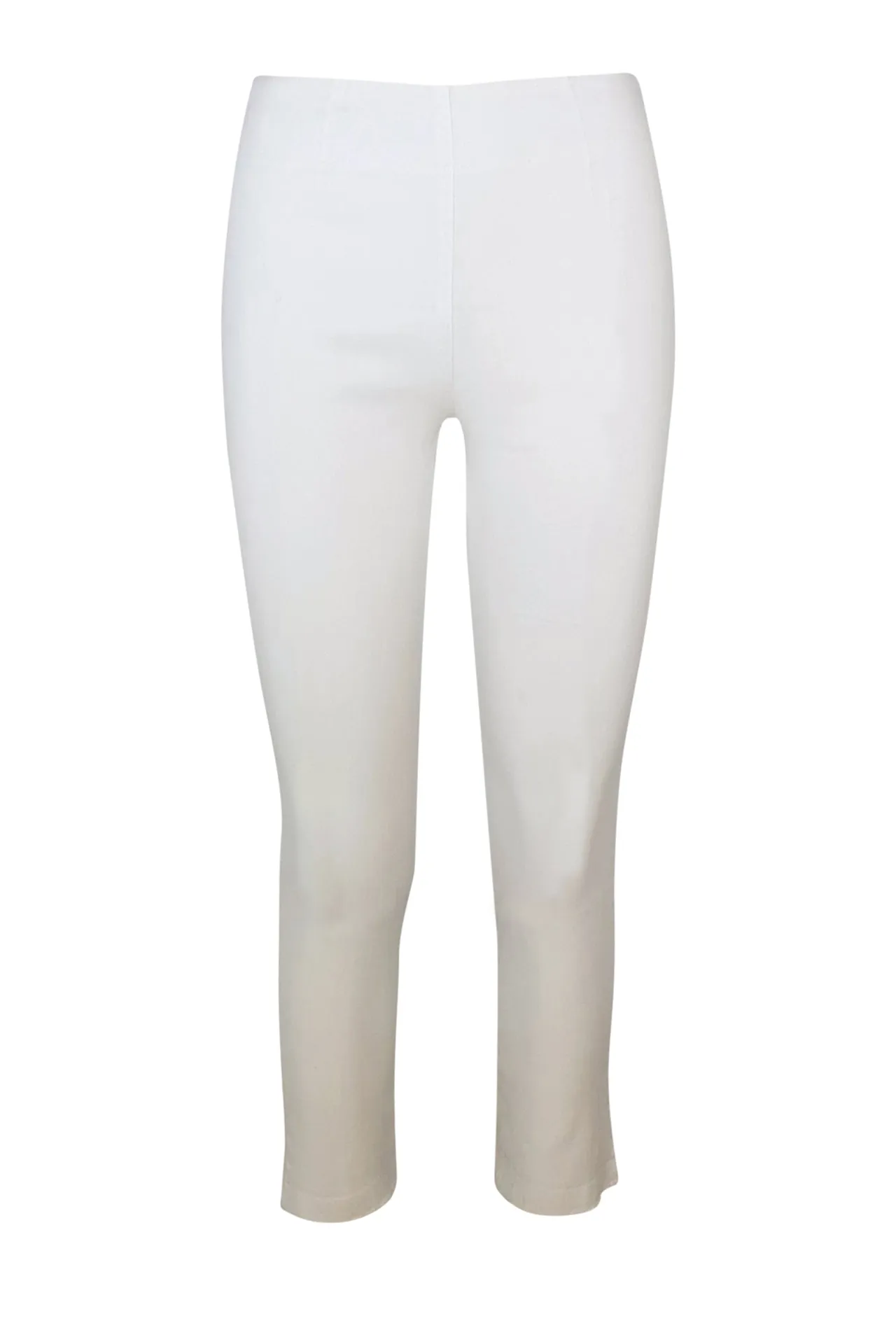 Cut Hem Slim Fit Jersey Linen Blend Stretch Pants