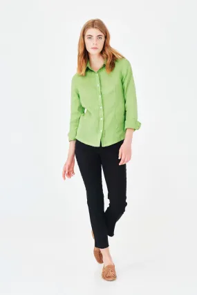 Cut Hem Slim Fit Jersey Linen Blend Stretch Pants
