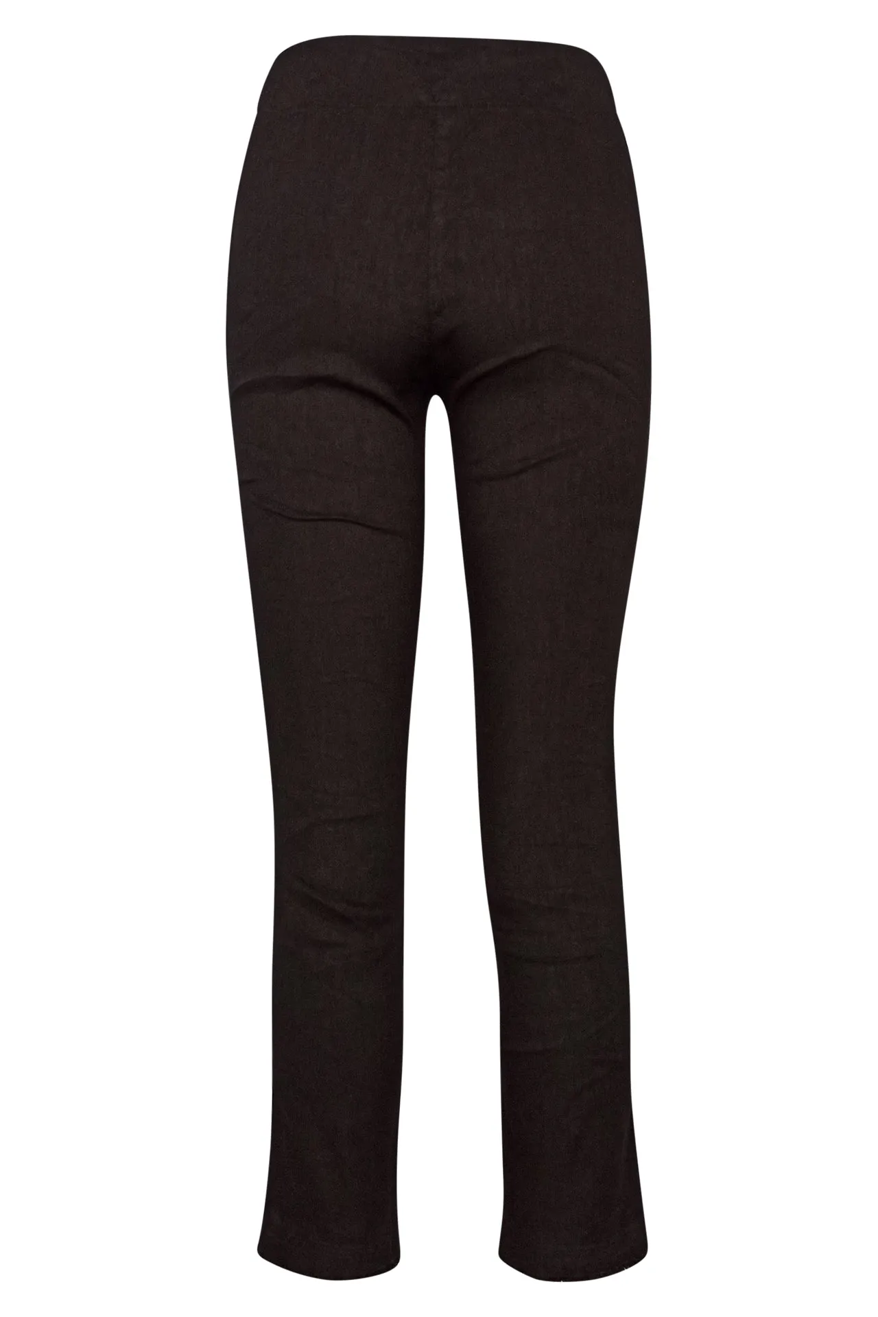 Cut Hem Slim Fit Jersey Linen Blend Stretch Pants