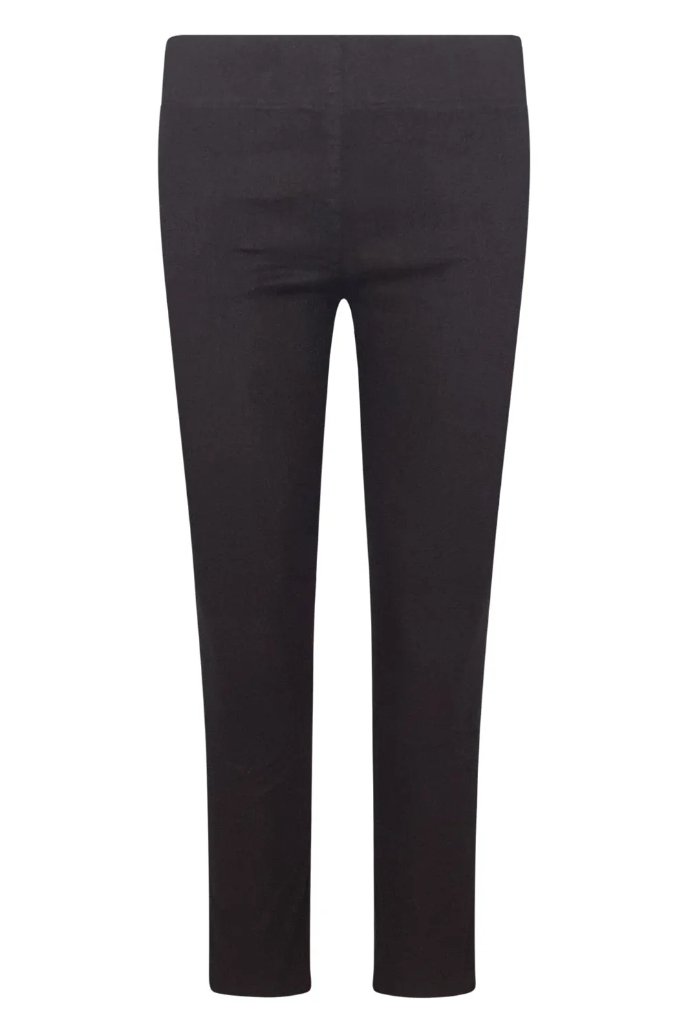 Cut Hem Slim Fit Jersey Linen Blend Stretch Pants