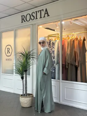 Dahlia Kaftan in Moss Green