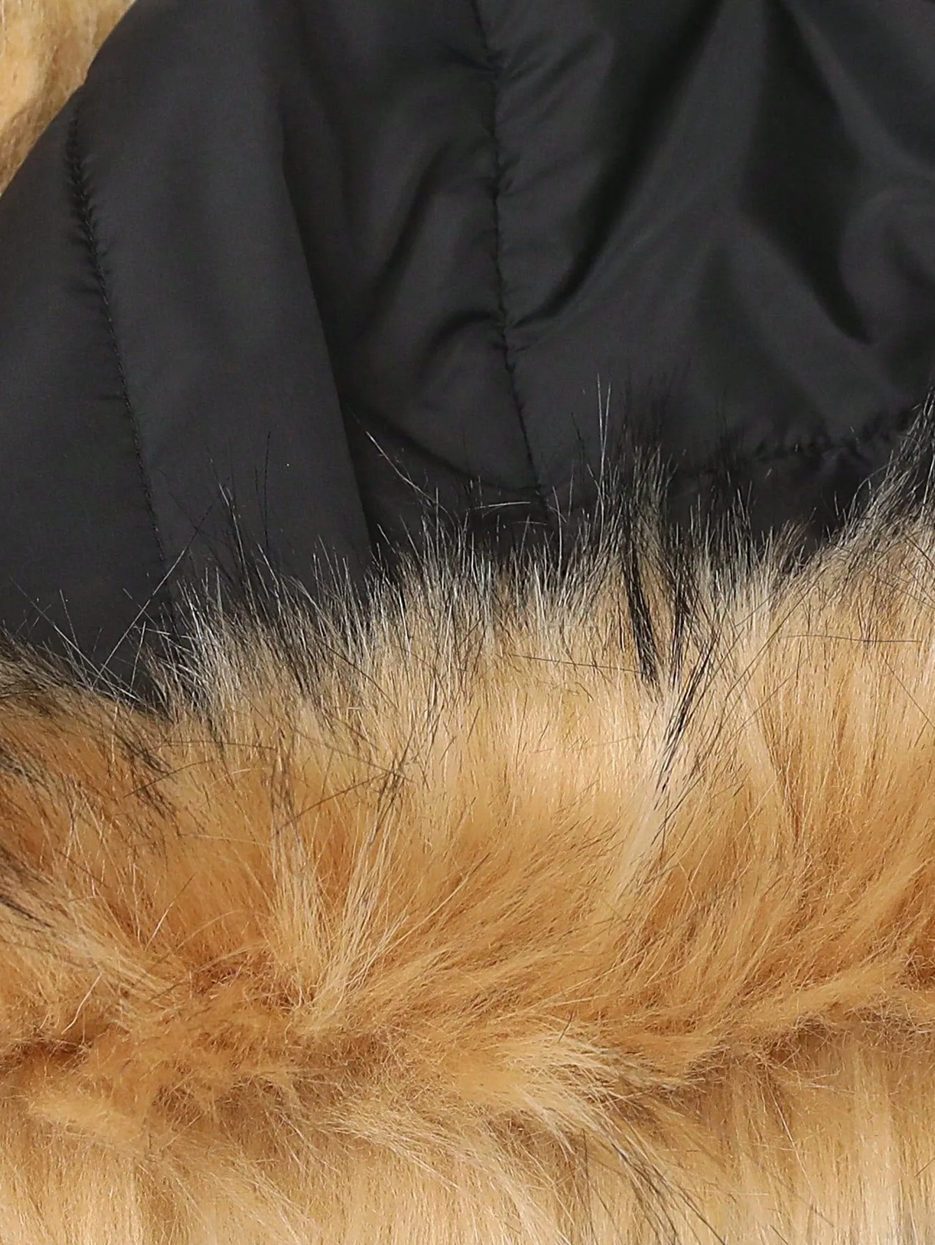 Damen Steppparka mit Taschen, abnehmbarer Pelzkapuze und warmem Fleecefutter